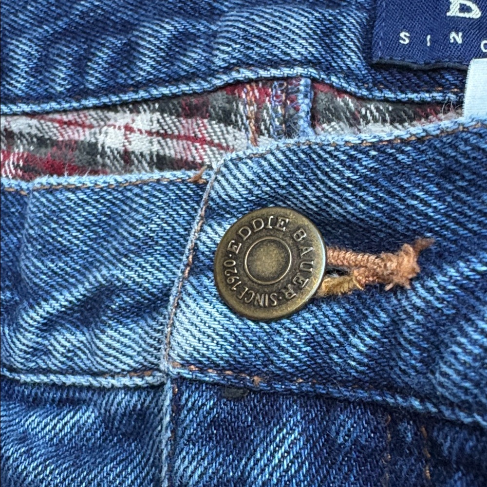 VTG Eddie Bauer Flannel Lined Jeans - Picture 6 of 11